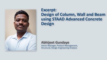 Design of Column, Wall and Beam using STAAD Advanced Concrete Design