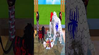 white mammoths vs evil shadow monster lion Elephant animals revolt battle cartoon videos #shorts