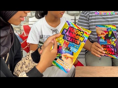 Main DGToys Menggambar Magic Rainbow Scrstch Asik Sekali