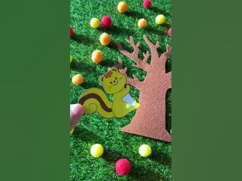가을 단풍나무 폼폼이 오감 놀이 - Youtube