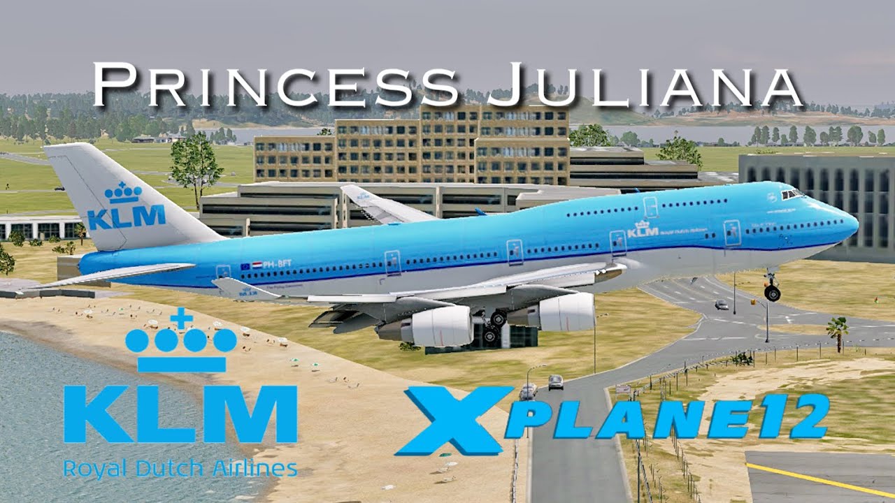 【FREE MOD】B747-400 Sparky747 B747 KLM at Princess Juliana