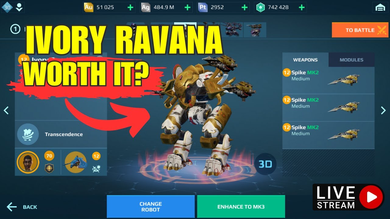 Insane! Ivory Harpoon Ravana (War Robots) Retro Treasures Event 9.2 + Giveaway Winners 