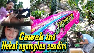 pengen modif cewek ini nekat ngamplas sendiri