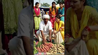 A man was saling vegetable in villages market #aivideo #اكسبلور #asmr #fun