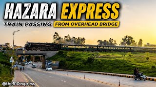Hazara Express Train Beautiful Pass through From Overhead Bridge in Islamabad #Hazara #train #rail 
