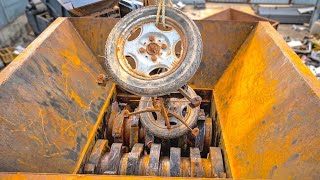Can This Giant Shredder Crush A Car Axle Mive Metal Recycling Experiment