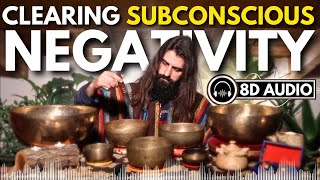 8D Audio Sound Bath Clearing Subconscious Negativity Tibetan Bowl Frequencies Binaural Beats