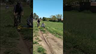 Bicitren en vías abandonadas en 1977 y recuperadas. Estación Solier Ferrocarril Rosario Pto Belgrano