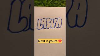 Lasya Name in Bubble Letters 💖✨ | Easy & Cute Drawing Tutorial