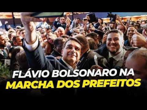 ESTUDO E ANALISE - FLAVIO BOLSONARO - DISCURSA - NA MARCHA - DOS PREFEITOS