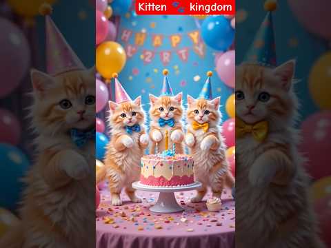 البنت تحتفل بعيد ميلادها وتحول القط الي هدية  هاف