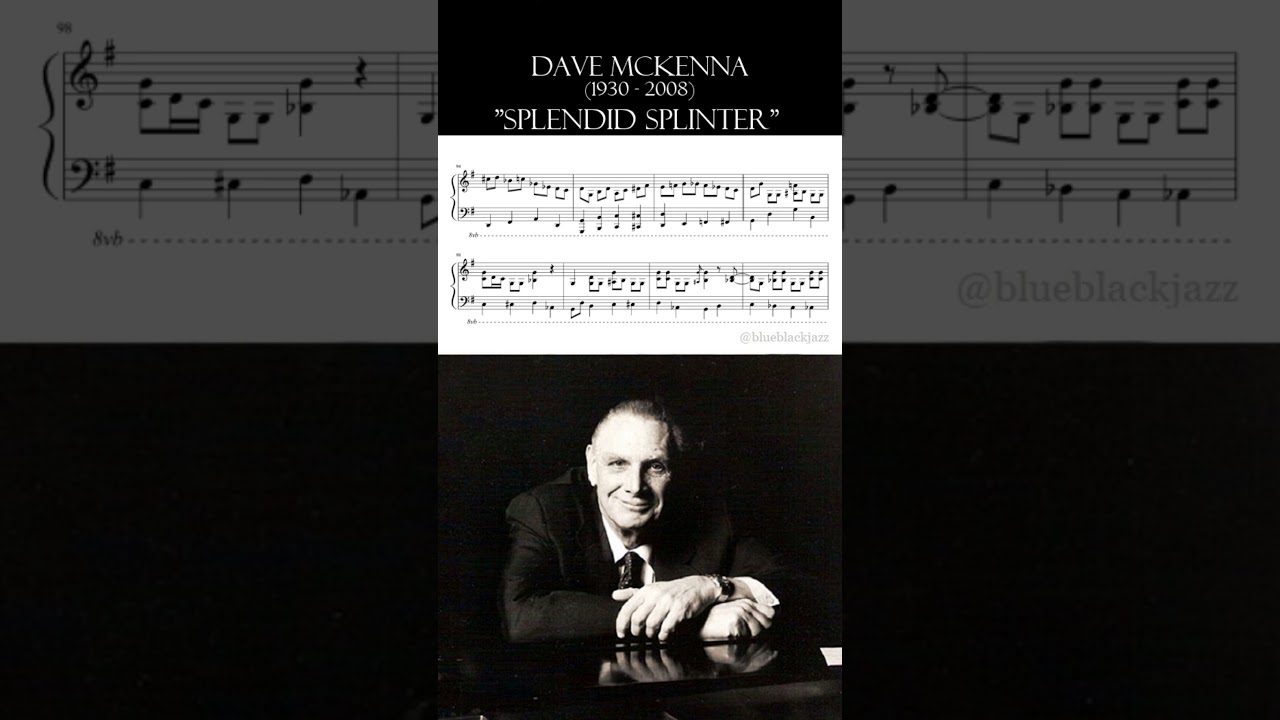 Dave McKenna plays "Splendid Splinter" | Jazz piano solo 