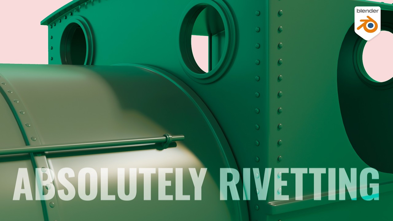 Complete Blender Modelling Course - The Steam Train, Part 6 - This is riveting!
