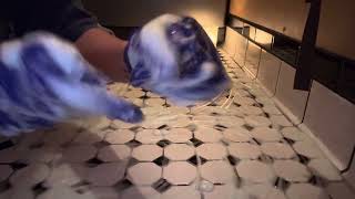 bathroom floor asmr part 2 ❤️🧼🕯️