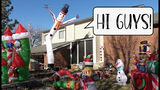 Unboxing 20 Foot Snowman Air Dancer & Setting our Christmas Yard Inflatable Display!