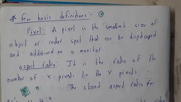 1 2 Pixels aspect ratio frame buffer rasterization