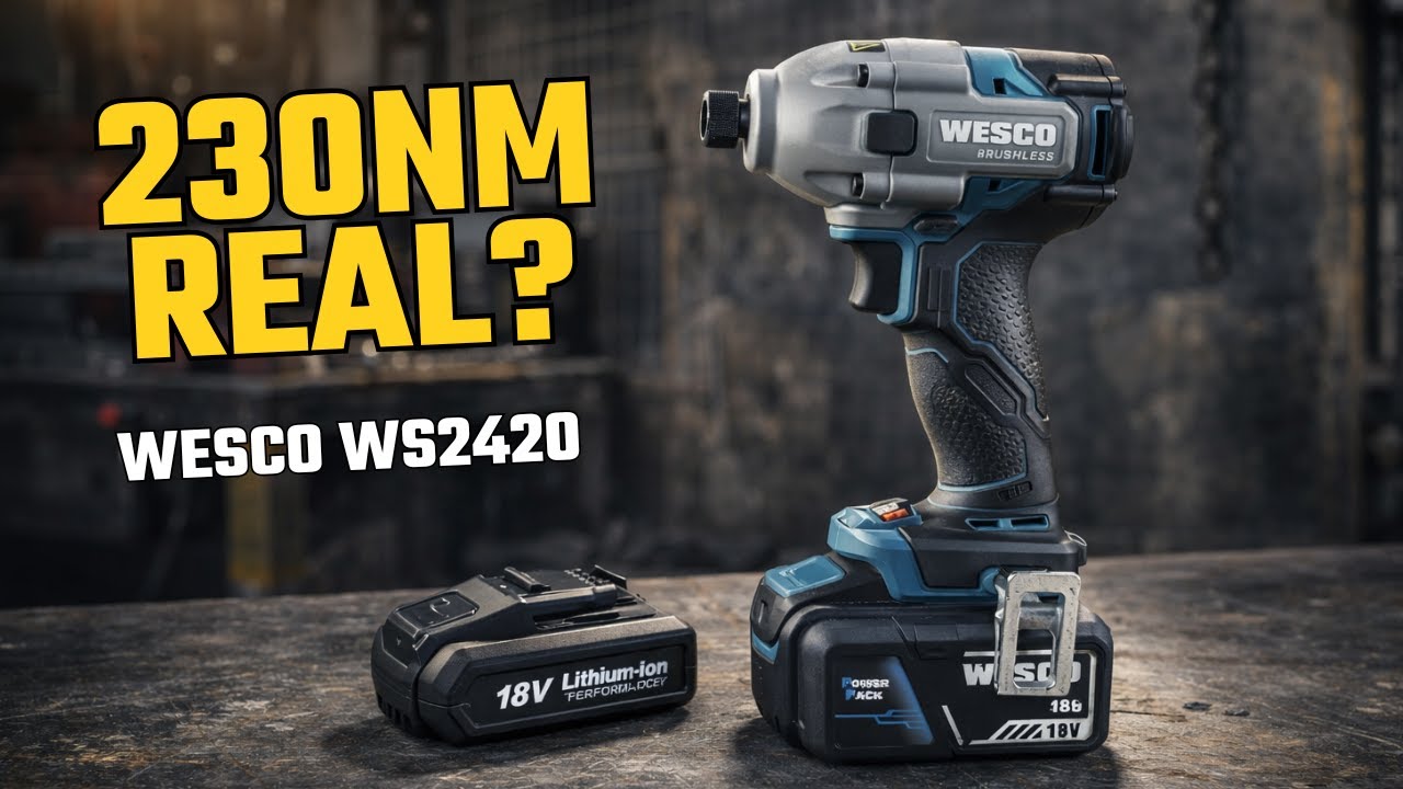 Wesco WS2420.9 (230Nm) é FORTE MESMO? Teste real da Parafusadeira de Impacto 18V Brushless
