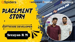 Success story of Mr.SREAYES R M as a software Engineer  Qspiders vadapalani Chennai. screenshot 3