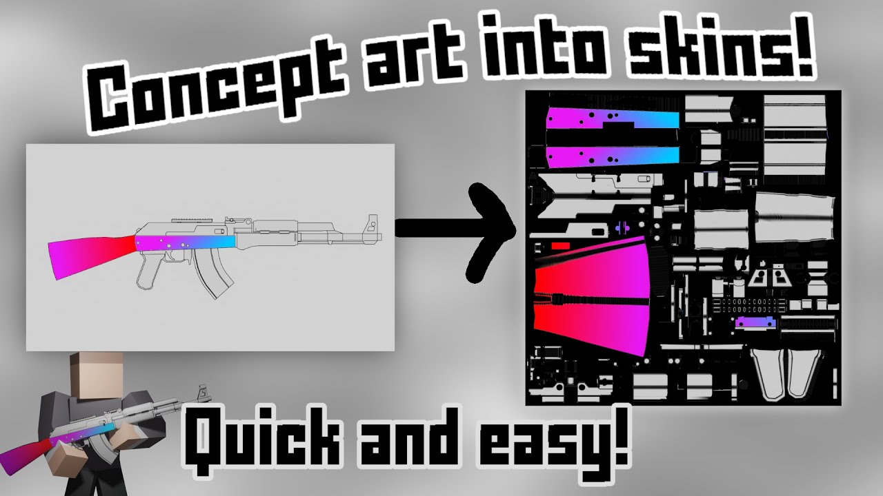 How to turn CONCEPT ART into KRUNKER SKINS quick and easy