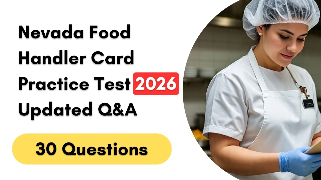 Nevada Food Handler Card Practice Test 2026 | 30 Updated Q&amp;A (Part 1) - YouTube