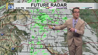 Higher rain chances, but still very warm and gusty