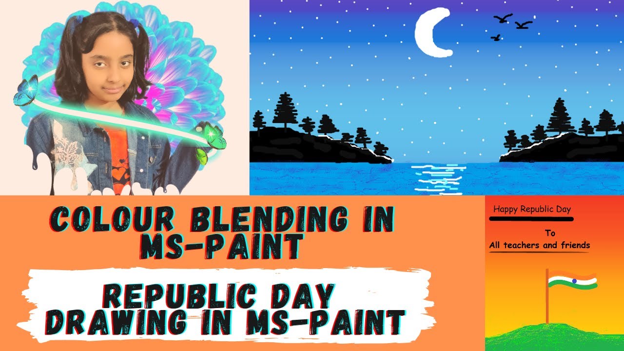 How to blend colours in MS- paint/ ms-paint colour blending tutorial for kids/