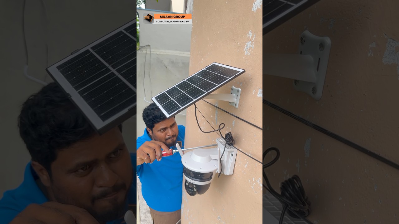 Camate brand duel lens solar camera 4g sim based no need power