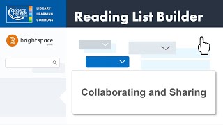 Reading List Builder - Collaborating And Sharing