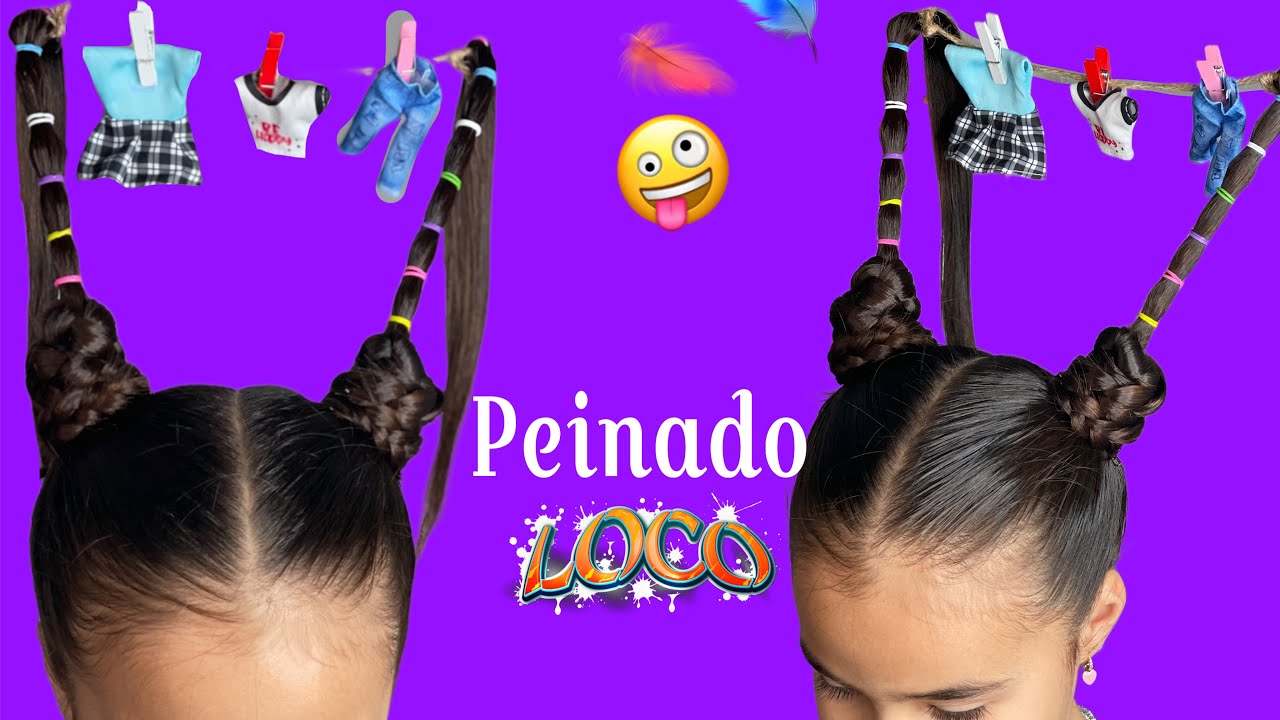 Peinado loco 😜 de tendedero 👖👚