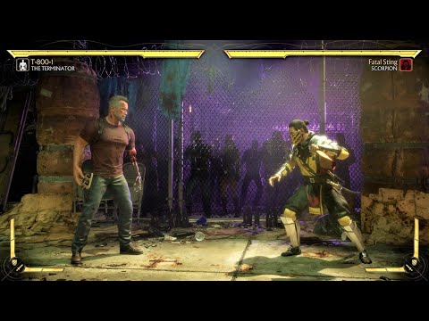 The Terminator vs Scorpion (Hardest AI) - MORTAL KOMBAT 11