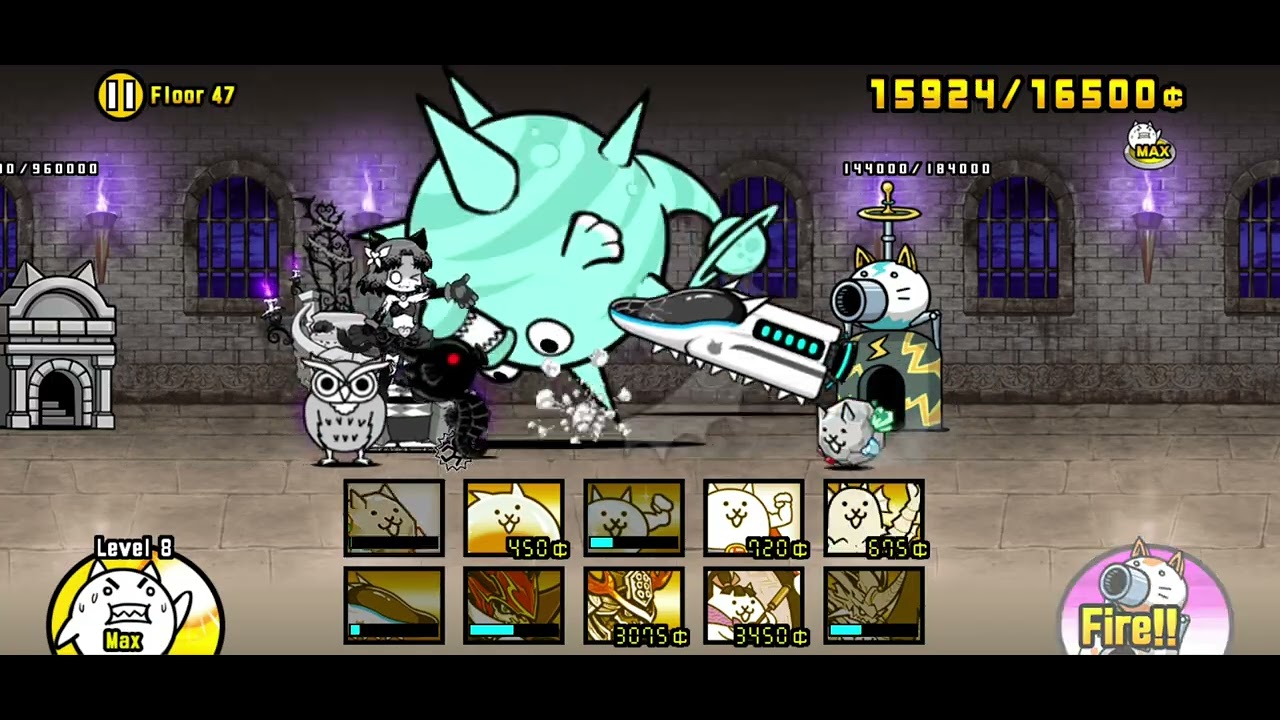 Battle cats - Heavenly tower floor 47, Rushers lineup