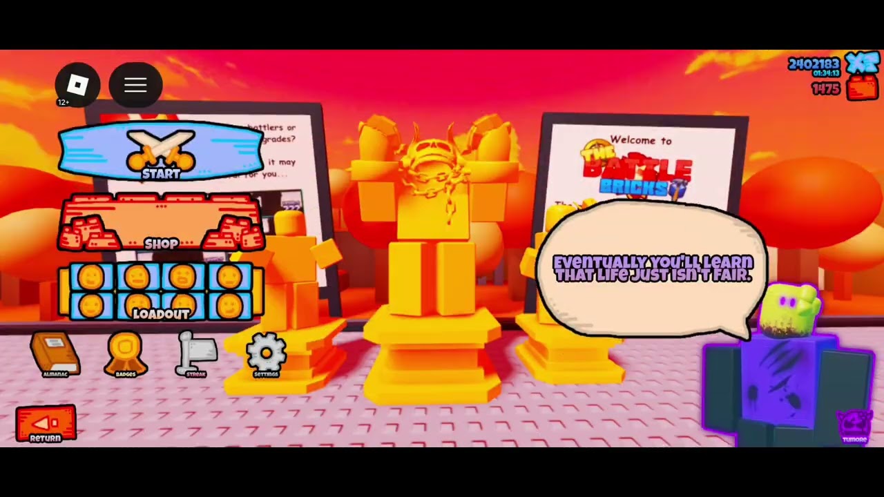 Playing the battle bricks pass Bosess tumore mode [bosses:deathbringer, extreme]