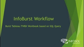 Burst Tableau TWBX Workbook based on SQL Query