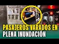 Incertidumbre en pasajeros al quedar varados en el metro por inundaciones de intensas lluvias