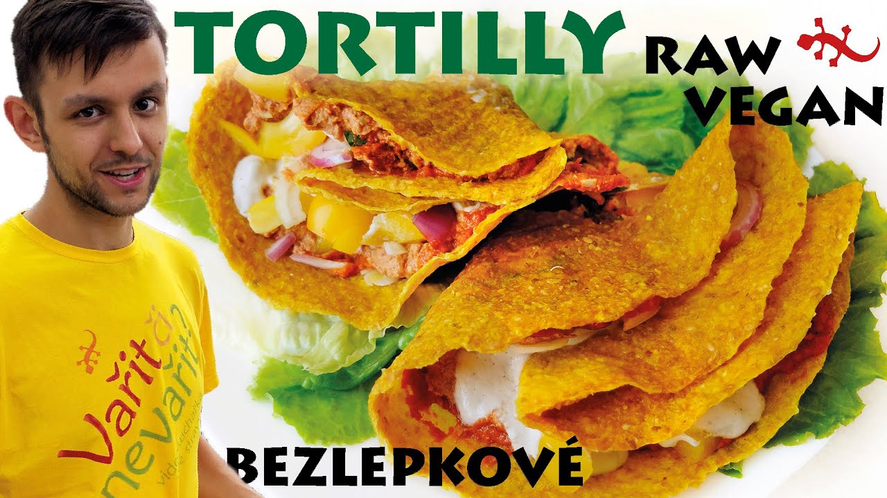Nepečené raw bezlepkové tortilly