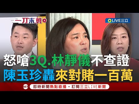 【一刀未剪】陳玉珍怒轟3Q.林靜儀"來對賭一百萬"! 辦公室清出大量過期篩丟立院 陳玉珍遭質疑違法! 同黨也挺不下去? 呂家愷笑稱"我很難拗"｜【焦點人物大現場】20240315｜三立新聞台