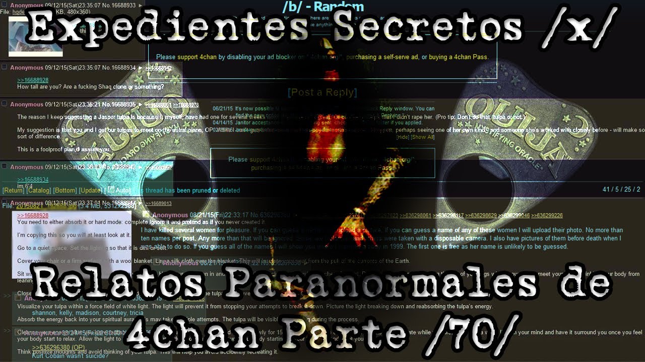 Expedientes Secretos /x/ - Relatos Paranormales de 4chan /70/
