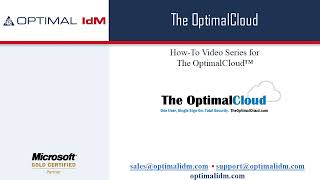 The OptimalCloud - How To Add A User Manually
