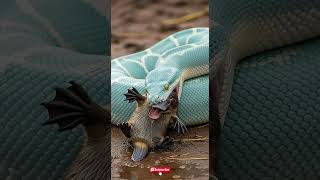 Blue python seizes platypus and owl delivers a realistic ‼️Giant white owl saves #animals #wildlife