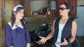 Zahn McClarnon and his Harley Davidson's - Taken from The Hub TV series