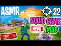 ASMR Gaming 😴 Fortnite Reload NEW Squid Game Map! Gum Chewing 🎮🎧 Controller Sounds + Whispering 💤