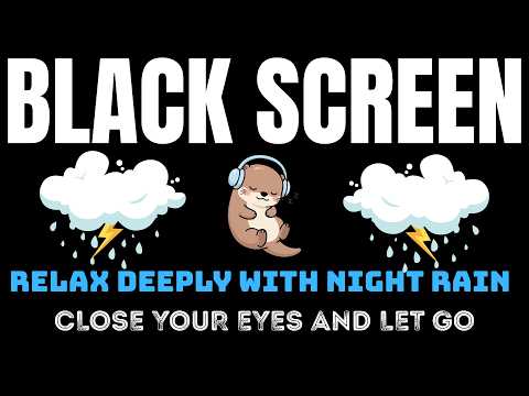 Soft Rain Echoes at Midnight | BLACK SCREEN | Deep Calm & Relaxation