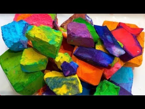 Dyed Multi Vibrant Coloured Block Gym Chalk Compilation ...