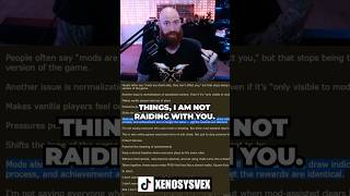 Xeno on using mods to clear content
