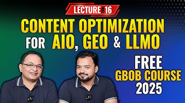 Optimizing content for AIO, GEO, LLMO |Lecture#16 | Guest Posting Full Course by Shahzad Ahmad Mirza