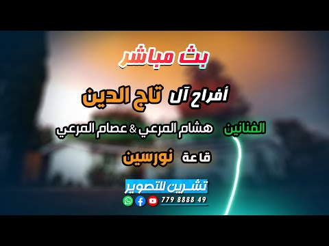 بث مباشراليوم2 الزفة افراح آل تاج الدين العريس الغالي بشار الفنانين هشام المرعي عصام المرعي 