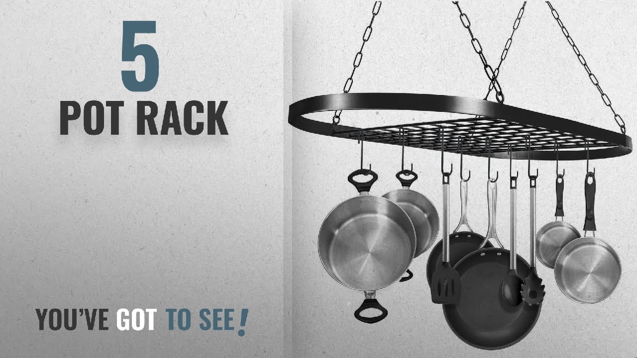 Top 10 Pot Rack [2018]: INDIAN Starline Kitchen Wall Mount Hanging Metal Grid With Pot Pan 10