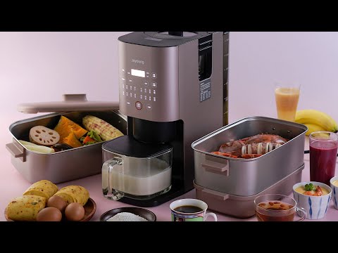 【楊桃美食網-宅配商品】自動清洗豆漿機，神奇大升級！免泡豆免濾渣，還可以自動清洗！連破壁機和蒸箱一起附上！買一組，少買八台電器！