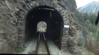 Fahrt Mit Der Rhätischen Bahn Führerstand