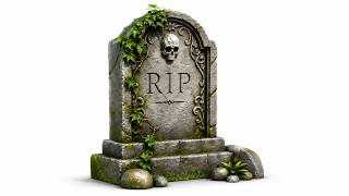Ornate Gothic Tombstone with Skull & Ivy - 4K PBR High-Poly Prop 3D Model